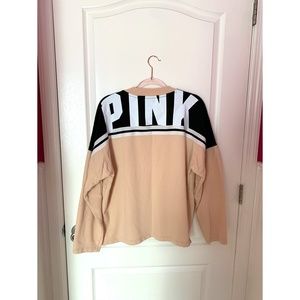 PINK Victoria's Secret Champagne Oversized Crew L